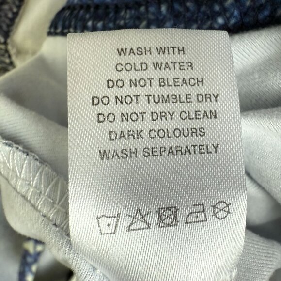 Simply Aster Women’s 1X Tunic Top Blue White Floral Print Boho Casual Stretch - Picture 12 of 12